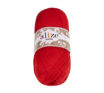 Příze BELLA - 100g / 360 m červená