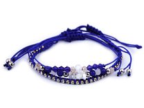 Náramek shamballa ze skleněných korálků sada 3 ks