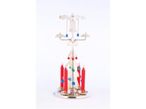 Zvonící stromek andělské zvonění 30 cm stříbrný