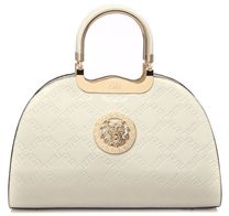 Krémová kabelka do ruky s ornamentem K2707