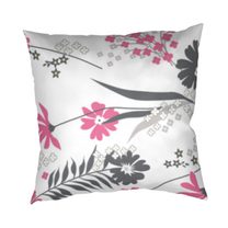 Povlak na polštář bavlna Agáta růžová na bílém 40x40 cm