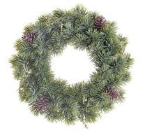 Umělý jehličnatý věnec se šiškami 36 cm