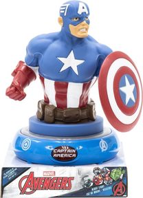 Noční stolní LED lampička 3D figurka Avengers Kapitán Amerika Plast