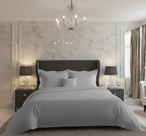 Saténové povlečení LUXURY COLLECTION světle šedé