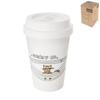 Hrnek termo NEKONEČNÁ LÁSKA kočka 350 ml O0365