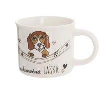 Hrnek ker. NEKONEČNÁ LÁSKA pes 0,1 l - dia 6 x 5,5 cm