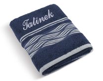 Froté ručník Vlnka se jménem TATÍNEK - 50x100 cm modrá