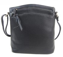 Tmavě šedá dámská crossbody kabelka se zlatými doplňky