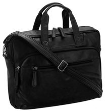 Pánská koženková taška pro notebook 15,6 palce černá