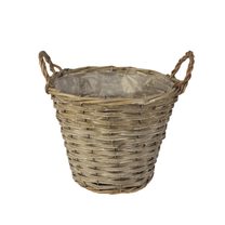 Obal s plastem šedý P0241 - dia 23 x 18/22cm