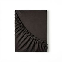 Saténové prostěradlo s gumou černé