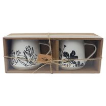 Hrnek kytka mix, 2 ks X8140 - D7.5xH9.2xBD7.5cm