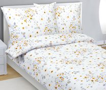 Povlečení krepové Šedá,Žlutá 80/323