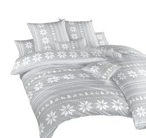 Povlečení krep Sobi šedí 240x220, 2x 70x90 cm