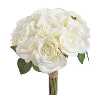 Svazek růží (12 ks) - přírodní bílá 25 cm