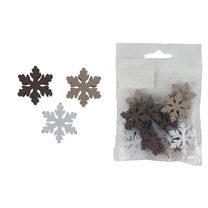 Dekorační vločka, 12 ks D5731-18 - dia 3 x 0,4 cm