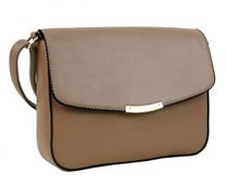 Podélná crossbody kabelka F007 přírodní hnědá