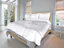 Bavlněné povlečení Atlas grádl bílý, 1cm proužek