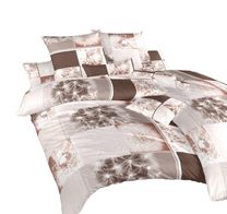 Povlečení krep Pampelišky 3D hnědé 140x220, 70x90 cm