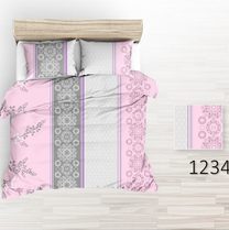 Povlečení krep Areta - růžové 140x200+70x90 cm