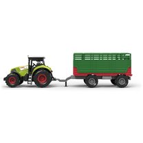 Traktor plastový se zvukem a světlem s vlečkou na seno
