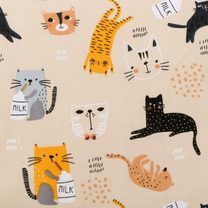 Látka - Bavlna Béžová,Černá,Žlutá 48/091 šířka 160 cm