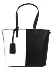 Elegantní kabelka s ozdobou YH-1623 černo-bílá