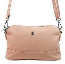 Růžová crossbody dámská kabelka se třemi oddíly 5414-BB