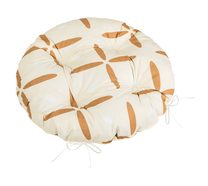 Sedák Adéla prošívaný kulatý - průměr 40 cm Křížky hnědé