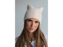 Dámská / dívčí zimní čepice s vlnou z angorského králíka