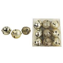 Sada zlatých kovových rolniček 9 ks