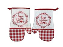 Kuchyňská chňapka 2 ks Home červená 18x27 cm