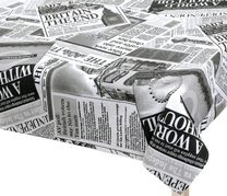 Ubrus EMA - 120x180 cm Noviny černá