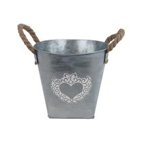 Květináč plechový K4277/3 - 18,5 x 19,5 x 17,5 / 22,5 cm