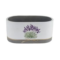 Obal na květiny ovál levandule X5810/1 - 20 × 10,6 × 10,8 cm