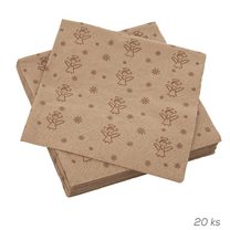 Papírový ubrousek - Anděl, 20 ks O0074 - 33 x 33 cm