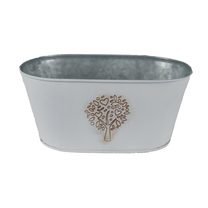 Květináč plechový ovál K4590/2 - Oval:23.5x13x10.5 Bottom:19x10.5