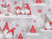Vánoční bavlněná látka / plátno skřítek METRÁŽ