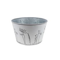 Květináč plechový K3742/2 - dia 21 x 12,5 cm