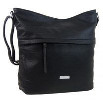 Elegantní větší dámská crossbody kabelka HB033 černá