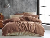 Mušelínové povlečení hnědé