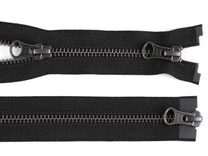 Zip kovový YKK No 5 dělitelný 2 jezdce / dvoucestný 70 cm na kožené bundy