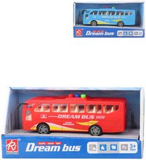 Autobus Dream Bus 17cm na baterie Světlo Zvuk 2 barvy v krabici