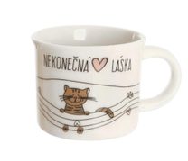 Hrnek ker. NEKONEČNÁ LÁSKA kočka 0,1 l - dia 6 x 5,5 cm