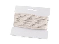 Oděvní šňůra / bavlněná příze / knot Ø5 mm splétaná 10 metrů