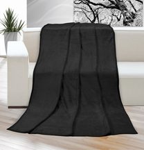 Přikrývka Korall micro jednolůžko - 150x200 cm černá