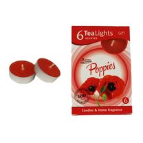 Svíčka čajová POPPIES 6ks MSC-TL1019