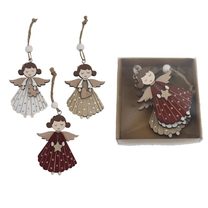 Anděl k zavěšení, 3 ks D6312 - 7,5 cm