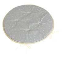 Sedák Adéla kulatý hladký - průměr 40 cm Pnoucí kvítek šedá