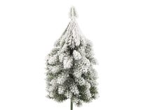 Umělý stromeček na drátku zasněžený do věnců, květináčů 13 cm, 17 cm